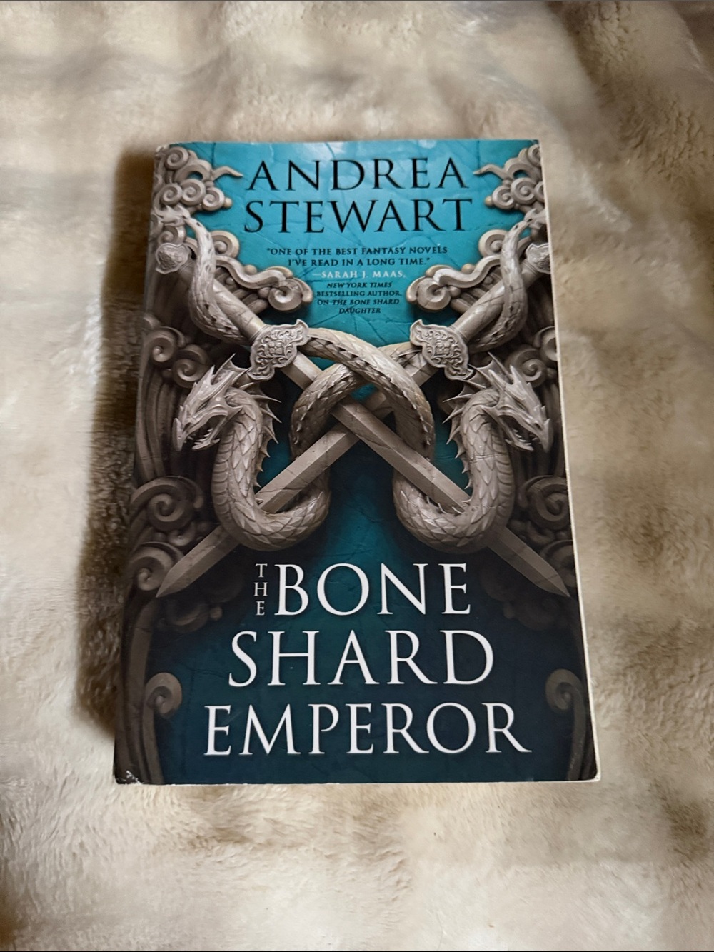 The Bone Shard Emperor by - Teal & Silver Cover